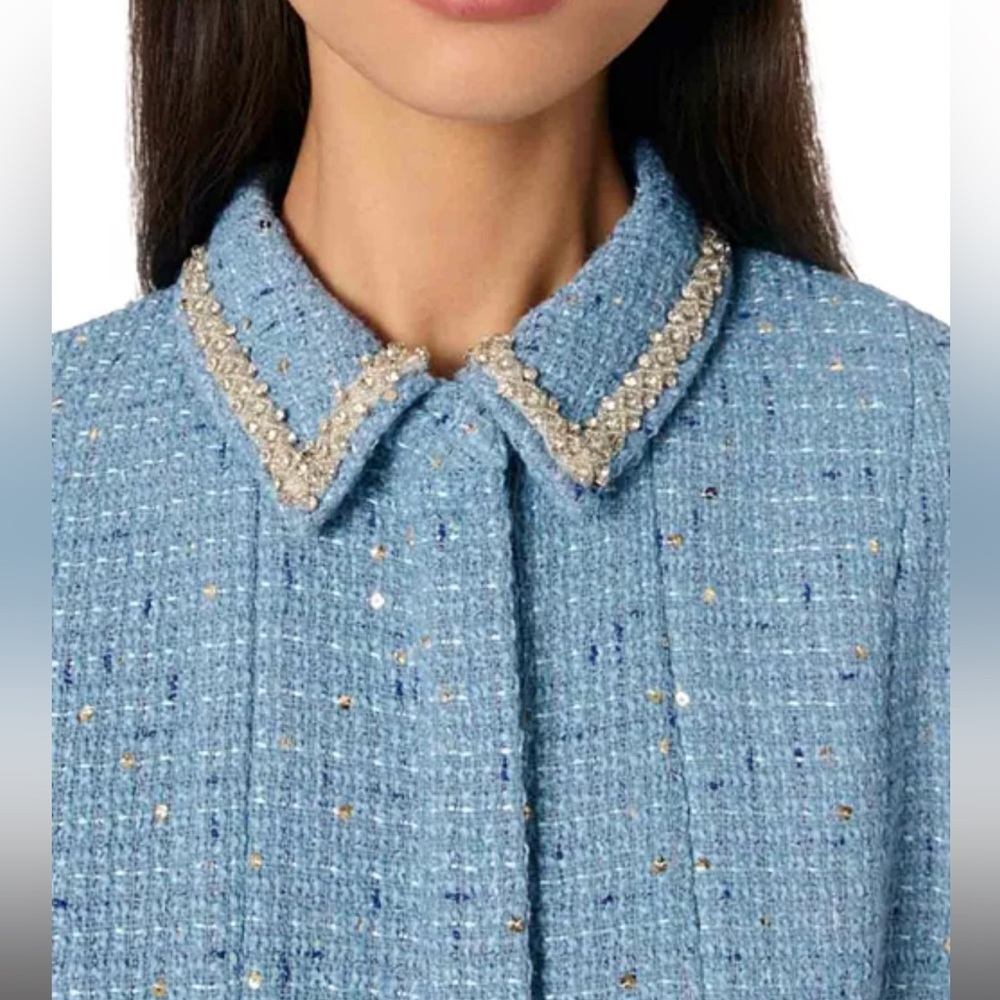 Rilya Sequin Embellished Tweed Short Dress - Picture 3 of 7
